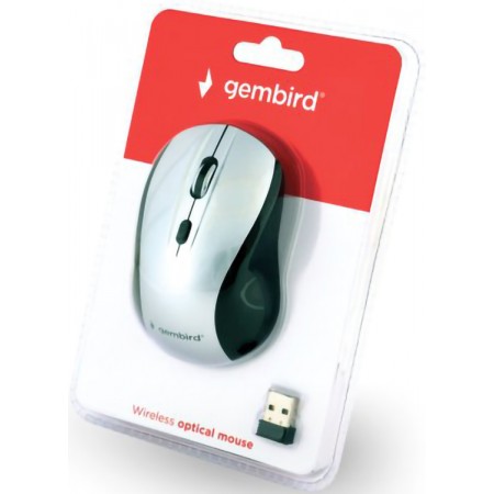 Gembird MUSW-4B-02-BS Wireless Black/Silver