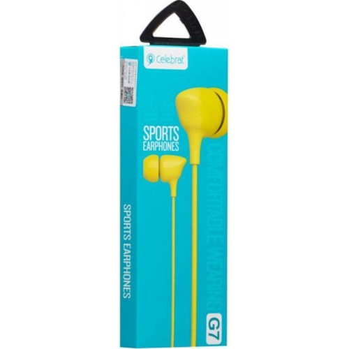 Навушники дротові Celebrat G7 Yellow