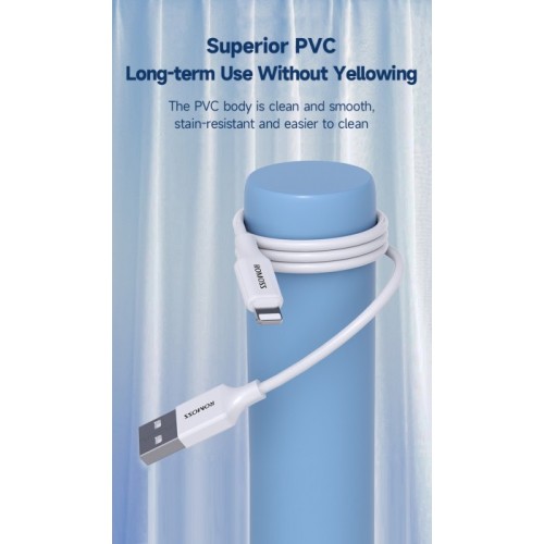 Кабель Romoss CB121VUSB-Ligh 2.4A 1m (CB121V-621-112H)білий Кабель Romoss CB121VUSB-Ligh 2.4A 1m (CB121V-621-112H)білий