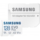 Карта пам'яті Samsung Evo Plus microSDXC 128GB UHS-I U3 V30 A2 + SD адаптер (MB-MC128KA/EU)