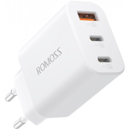 Зарядний пристрій Romoss 2C1A 30W (AC30RB-H3-214H) білий