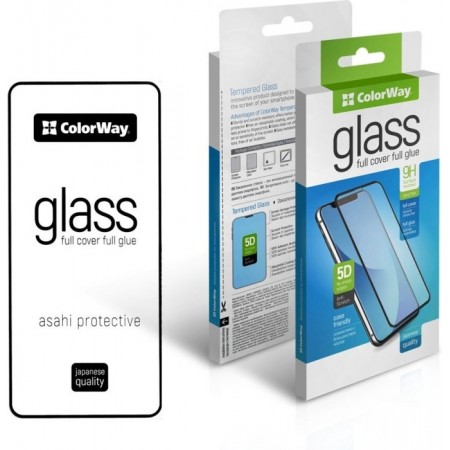 Захисне скло ColorWay 9H FC glue black (CW-GSFGXPX7P-BK) для