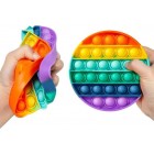 Іграшка антистрес Rodent Pioneer Pop It Rainbow color circle Plastic bag (SD-GT-C009)