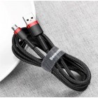 Кабель Baseus USB to Micro 1.5A 2m (CAMKLF-C91) чорн/черв Кабель Baseus USB to Micro 1.5A 2m (CAMKLF-C91) чорн/черв