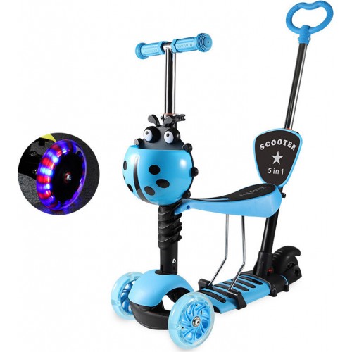 Дитячий 3-х колісний самокат Scooter 5 в 1 FYS-2864 Blue