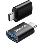 Адаптер Baseus Mini OTG Type-C/USB-A 3.1 (ZJJQ000001)чорн