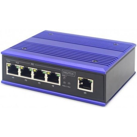 Digitus Комутатор Industrial 4 Port Fast Ethernet PoE Switch