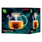 ARDESTO Заварник Midori, 800мл, боросилікатне скло, бамбук, прозорий ARDESTO Заварник Midori, 800мл, боросилікатне скло, бамбук, прозорий