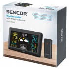 Метеостанція Sencor, внутр/зовн вимірювання, від мережі/AAх3+AAx2, темп-ра, вологість, час, прогноз погоди, чорний Метеостанція Sencor, внутр/зовн вимірювання, від мережі/AAх3+AAx2, темп-ра, вологість, час, прогноз погоди, чорний