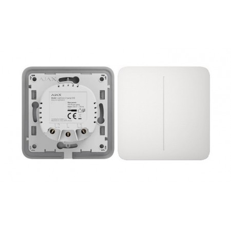 Ajax Вимикач двоклавішний LightSwitch білий