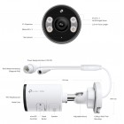 IP-Камера TP-LINK VIGI C345-2,8, PoE, 4Мп, 2,8 мм, H265+, IP66, Bullet, кольорове нічне бачення, зовнішня