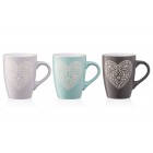 ARDESTO Чашка Heart, 330 мл, сіра, кераміка