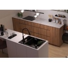 Deante Мийка кухонна Magnetic, граніт, прямокут., з крилом, 690х500х219мм, чаша - 1.5, врізна, антрацит Deante Мийка кухонна Magnetic, граніт, прямокут., з крилом, 690х500х219мм, чаша - 1.5, врізна, антрацит