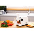 ARDESTO М'ясорубка, 1750Вт, продук.-2 кг/хв, 3 решітки + для ковб., кеббе, 4 терки,насадка для томатів, пластик, біло-сріблястий