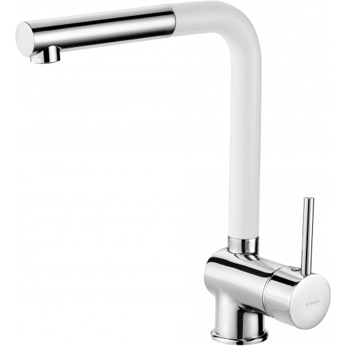 Deante Змішувач для кухні Aster, довж.виливу - 209мм, витяжний, 1важіль, хром-білий Deante Змішувач для кухні Aster, довж.виливу - 209мм, витяжний, 1важіль, хром-білий