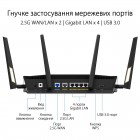 ASUS Маршрутизатор RT-AX88U PRO AX6000 4xGE LAN 2.5xGE WAN 1x2.5GE WAN/LAN 1xUSB3.2 1xUSB2.0 MU-MIMO OFDMA MESH