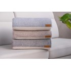 ARDESTO Плед Leonardo Bianco, 140x200см, 100% вовна, блакитний