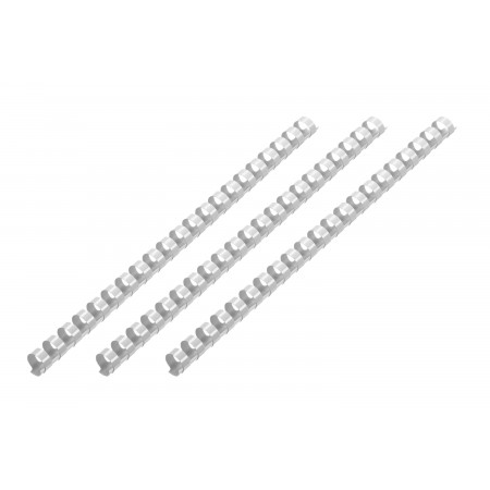 2E Пластикові пружини для біндера, 16мм, світло-сірі, 100шт
