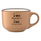 ARDESTO Чашка Way of life, 550 мл, оливкова, кераміка