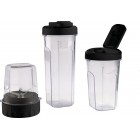 Блендер Gorenje стаціонарний 1400Вт, чаша-1750мл, додаткові ємкості, кавомолка, кришення льоду, приготування супу, імпульсний режим, метал