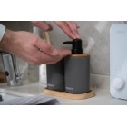 Набір для ванної кмінати Ardesto Minimalism 360мл, 3 предмети, поліпропілен, бамбук, сірий темний Набір для ванної кмінати Ardesto Minimalism 360мл, 3 предмети, поліпропілен, бамбук, сірий темний