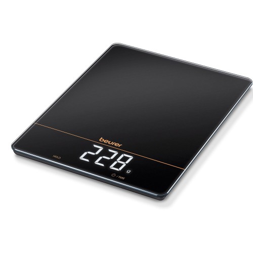 Beurer Ваги кухонні, 15кг, сенс. керування, АААx4 в комплекті, скло, чорний