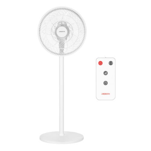 ARDESTO Вентилятор FN-B1140R підлоговий, 40см, 55Вт, ел. кер-ня, дисплей, таймер, пульт ДК, опора кругла, білий