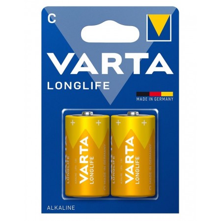 VARTA Батарейка LONGLIFE лужна C(LR14) блістер, 2шт.