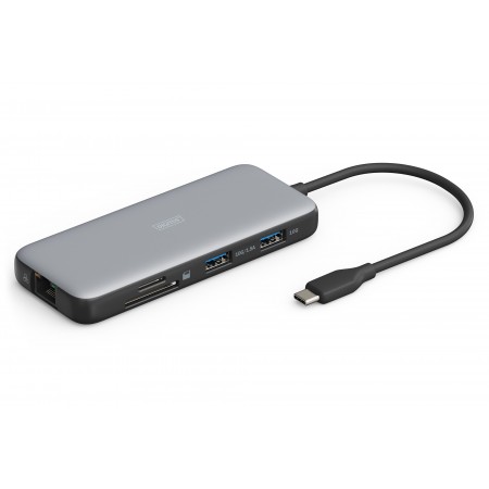 Док-станція DIGITUS USB-C > 2xHDMI/2xUSB-A/USB-C/SD/MicroSD/