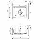 Deante Мийка кухонна Zorba, граніт, квадрат, без крила Deante Мийка кухонна Zorba, граніт, квадрат, без крила