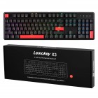 Lemokey Клавіатура механічна X3 104Key, Keychron Brown, USB-A, QMK/VIA, Hot-Swap, EN/UKR, RGB, чорний
