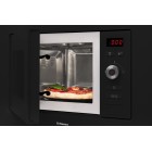 Мікрохвильова піч Hansa вбудовувана, 20л, електр.управл., 800Вт, гриль, дисплей, відкр.кнопкою, чорний