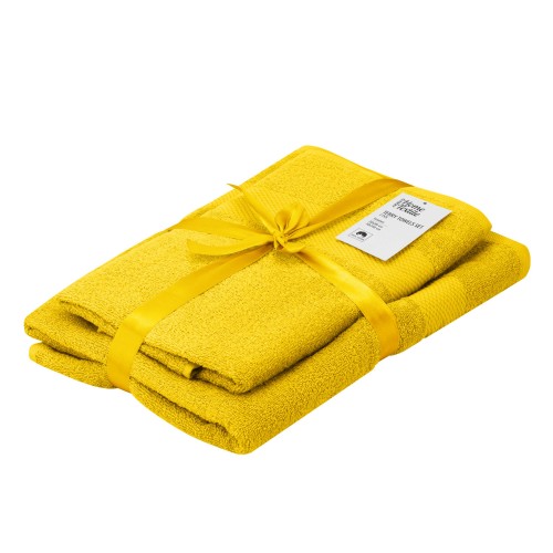 ARDESTO Набір рушників махрових Essence 50х90см, 70х140см, 2шт, 100% бавовна, жовтий
