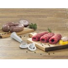 Gorenje М'ясорубка, 1600Вт, 2,2кг/хв, 2 решітки, пластик, білий