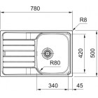 Мийка кухонна Franke Spark, нерж.сталь, прямокутник, з крилом, 780х500х340мм, чаша - 1, врізна, SKL 611-78, нерж декор Мийка кухонна Franke Spark, нерж.сталь, прямокутник, з крилом, 780х500х340мм, чаша - 1, врізна, SKL 611-78, нерж декор