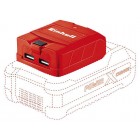 Einhell Зарядний пристрій USB для акумуляторів TE-CP 18 Li USB - Solo акум., PXC, 18В, 2хUSB, 1А/2.1А, 0.06 кг Einhell Зарядний пристрій USB для акумуляторів TE-CP 18 Li USB - Solo акум., PXC, 18В, 2хUSB, 1А/2.1А, 0.06 кг