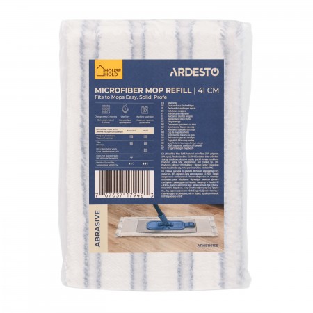 Змінна насадка до швабри Ardesto Abrasive 41см, мікрофібра, 
