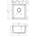 Deante Набір для кухні Corio, гранітна мийка ZRC_2103 + зміш. BOC_B740, графіт