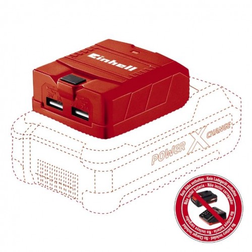 Einhell Зарядний пристрій USB для акумуляторів TE-CP 18 Li USB - Solo акум., PXC, 18В, 2хUSB, 1А/2.1А, 0.06 кг Einhell Зарядний пристрій USB для акумуляторів TE-CP 18 Li USB - Solo акум., PXC, 18В, 2хUSB, 1А/2.1А, 0.06 кг