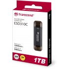 Портативний SSD Transcend 1TB USB 3.1 Gen 2 Type-A + Type-C ESD310 Чорний