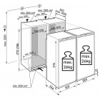 Холодильник Liebherr вбудований SBS, 177x111.8х54.6, холод.відд.-307л, мороз.відд.-209л, 2дв., A+/A++, NF, диспл внутр., білий