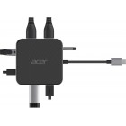 Acer Хаб USB-С > HDMI/DP/2xUSB-A3.2/USB-C/RJ45/mini-jack, 0.15м, чорний