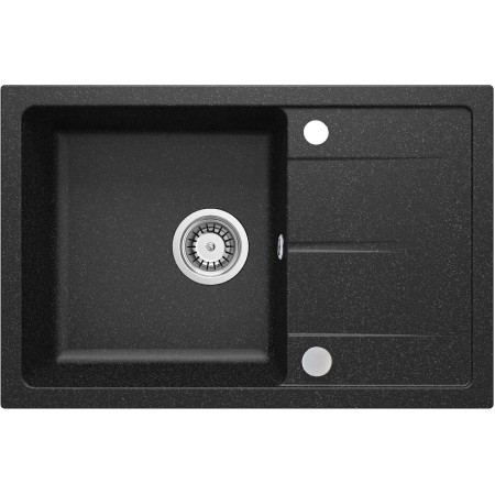 Deante Мийка кухонна Leda, граніт, прямокутник, з крилом, 67