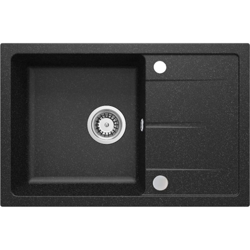 Deante Мийка кухонна Leda, граніт, прямокутник, з крилом, 670х440х164мм, чаша - 1, накладна, графіт Deante Мийка кухонна Leda, граніт, прямокутник, з крилом, 670х440х164мм, чаша - 1, накладна, графіт