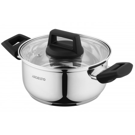 ARDESTO Каструля Gemini, скляна кришка, 2.0 л, нержавіюча ст