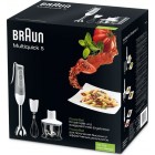 Блендер Braun заглибний, 600Вт, чаша-600мл, біло-сірий