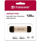 Transcend Накопичувач 128GB USB 3.2 Type-A + Type-C JetFlash 930 Black R420/W400MB/s Transcend Накопичувач 128GB USB 3.2 Type-A + Type-C JetFlash 930 Black R420/W400MB/s