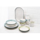 ARDESTO Тарілка десертна Siena, 19см, порцеляна, біло-блакитний