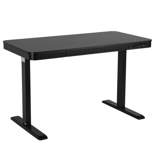 2E Стіл комп'ютерний СЕ218B-MOTORIZED, регулювання висоти, електропривід 220В, (USB-A/USB-C), 72/120х118x60см, чорний
