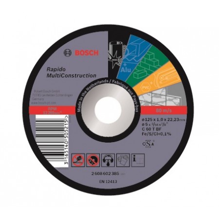 Bosch Диск відрізний Rapido Multi Construction 125x1мм